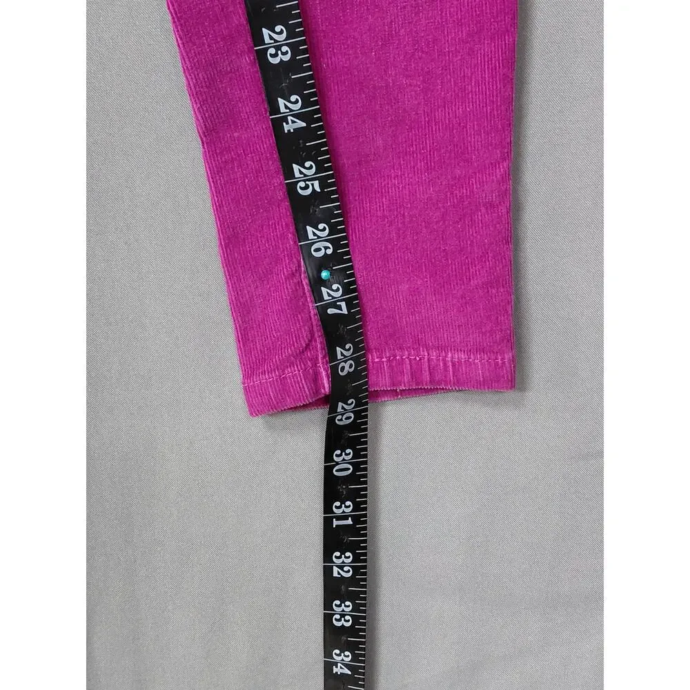 Levi's Pink Leggins Stretch Pants Women Slim Corduroy Size 25